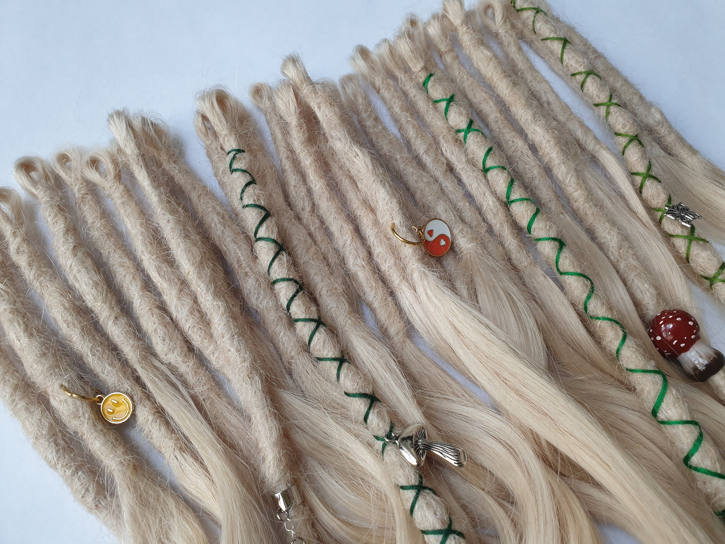 SHED RESISTANT 100% Human Hair Hybrid Locks extra volume luxe goddess ends - made to order SE Single ended dreads - Dreadlock extensions