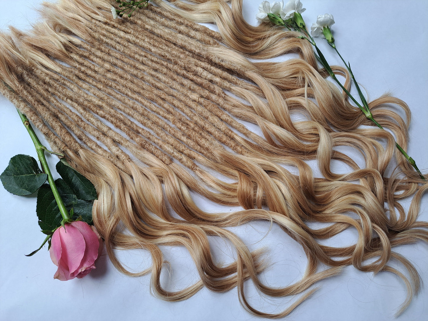 SHED RESISTANT 100% Human Hair Dread Loc Extensions w/ extra volume luxe thick full goddess ends - made to order dreadlock extensions