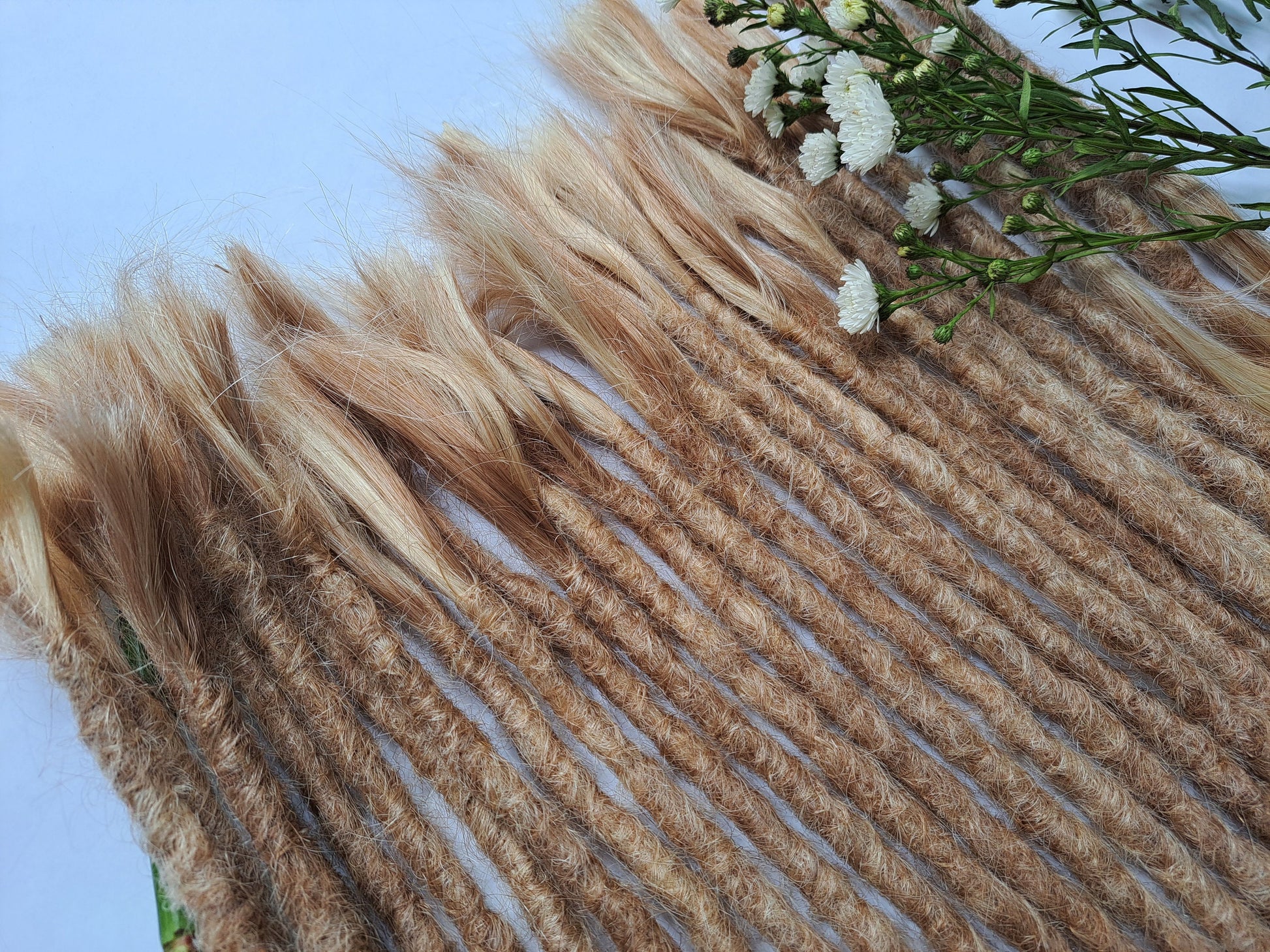 SHED RESISTANT 100% Human Hair Dread Loc Extensions w/ extra volume luxe thick full goddess ends - made to order dreadlock extensions