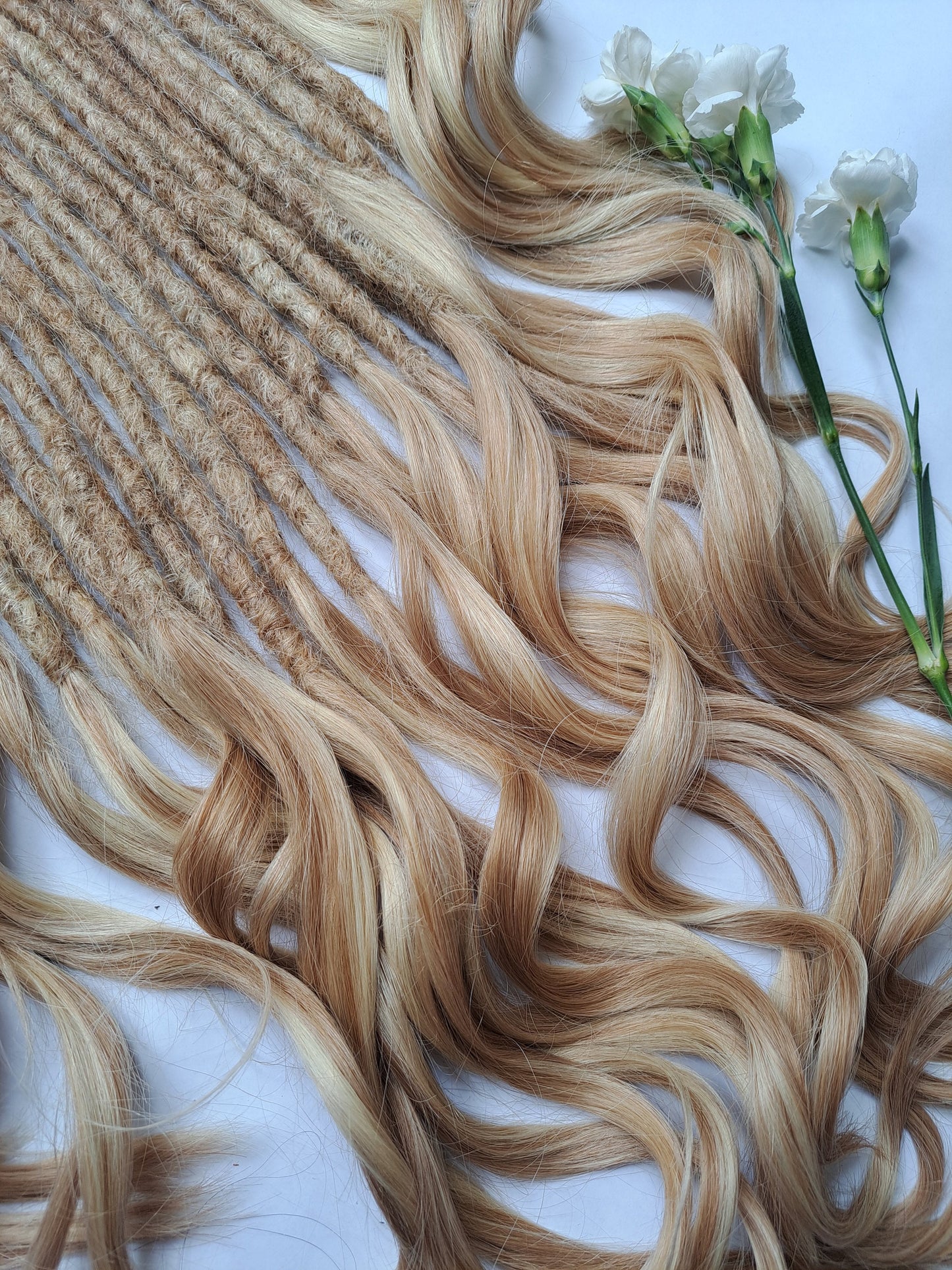 SHED RESISTANT 100% Human Hair Dread Loc Extensions w/ extra volume luxe thick full goddess ends - made to order dreadlock extensions