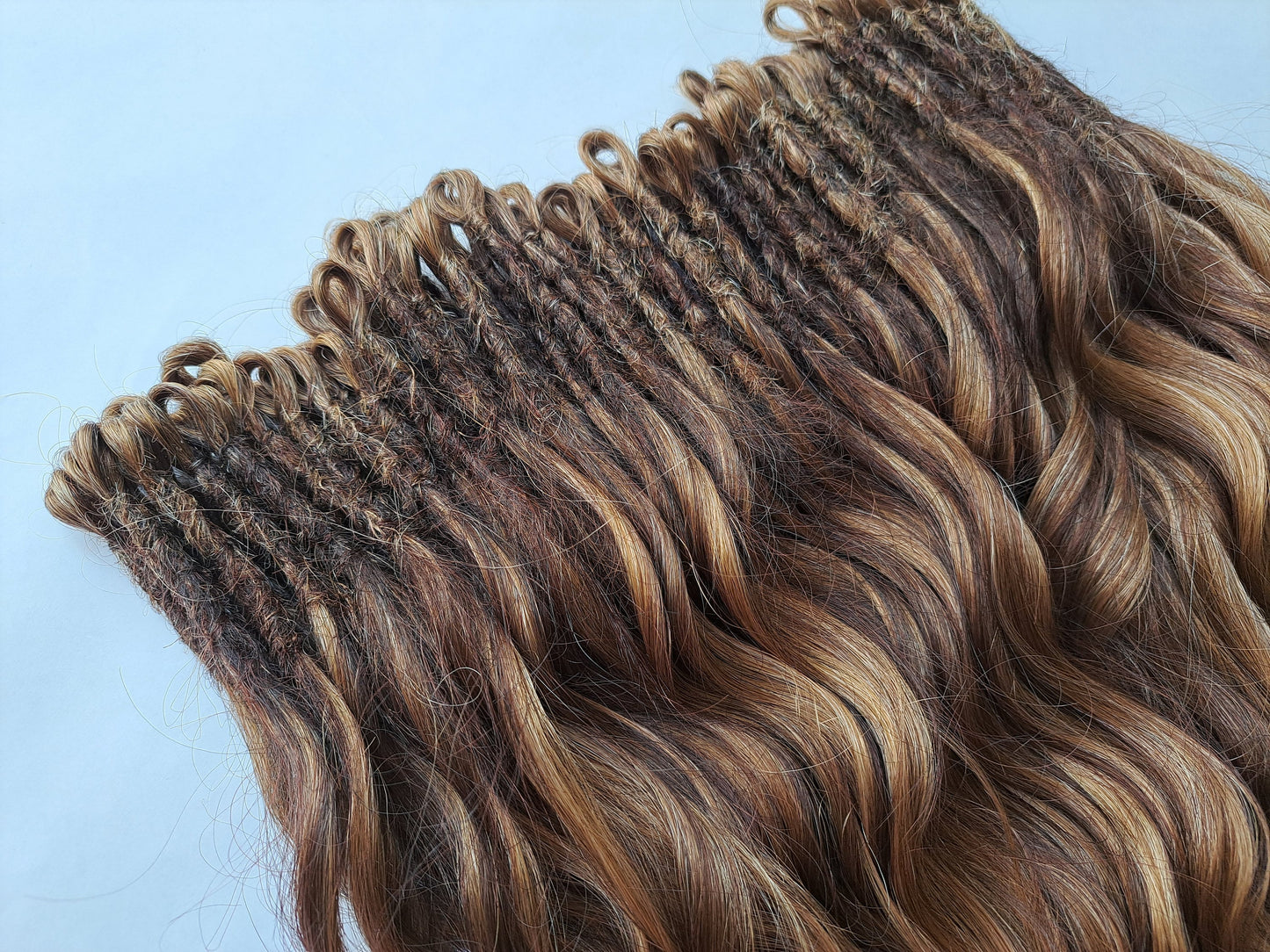 Body Wave Hybrid Locks - Curly Dreads / Wavy Locs / Brushable factory curls made to order in your colour choice!