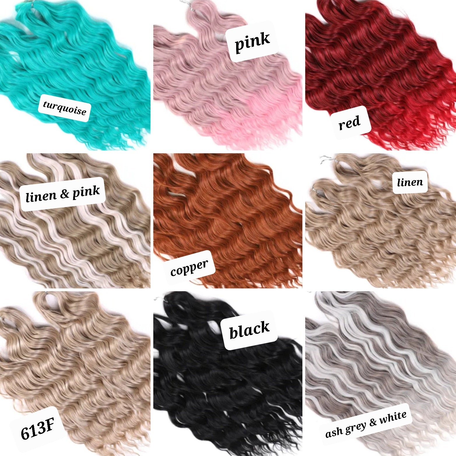 Body Wave Hybrid Locks - Curly Dreads / Wavy Locs / Brushable factory curls made to order in your colour choice!