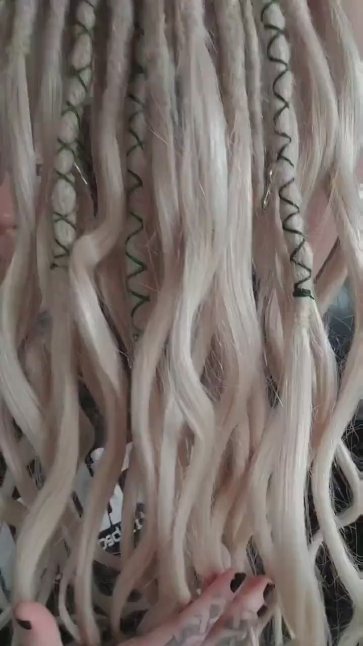 SHED RESISTANT 100% Human Hair Hybrid Locks extra volume luxe goddess ends - made to order SE Single ended dreads - Dreadlock extensions