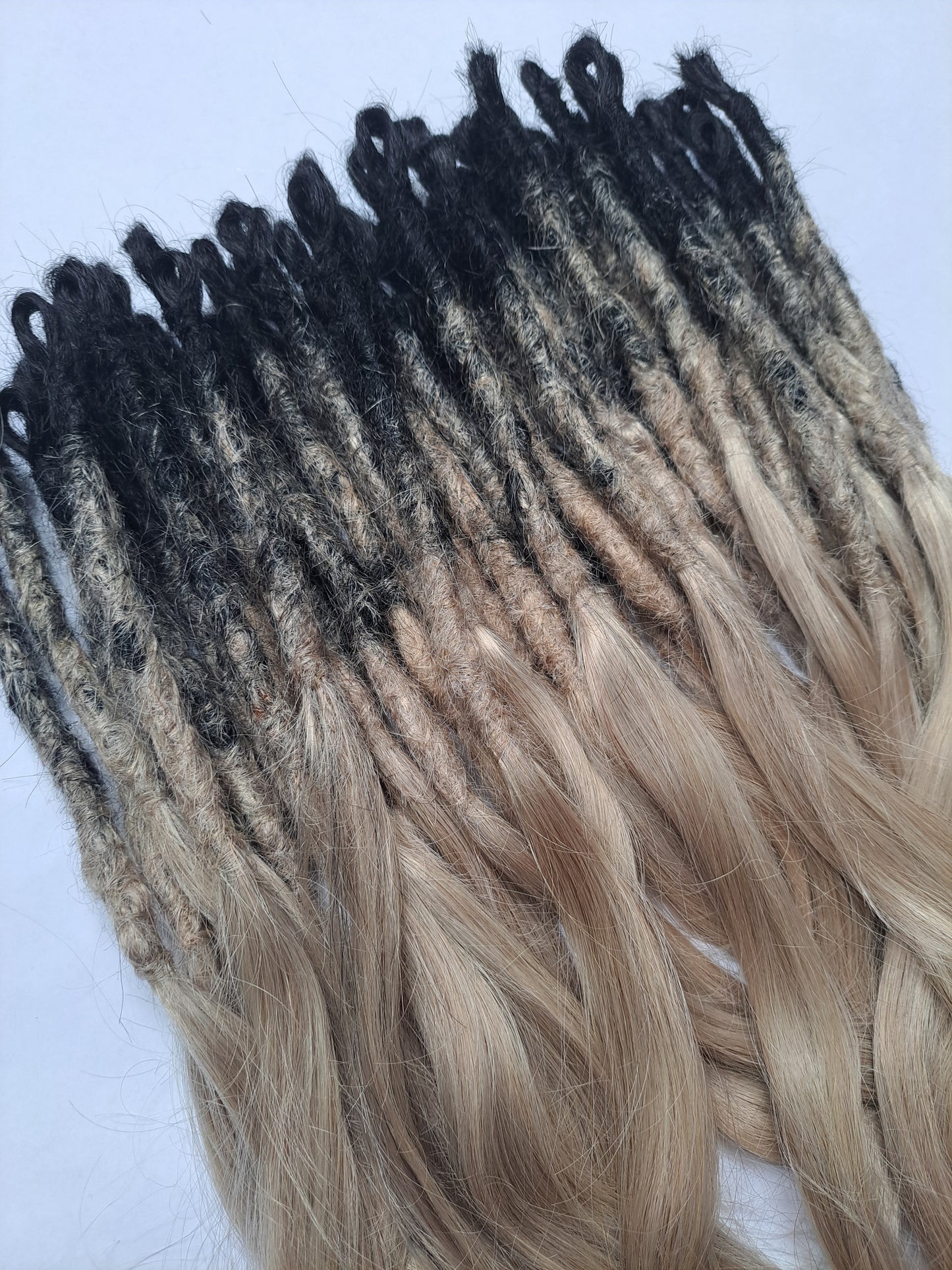 Ombre SHED RESISTANT 100% Human Hair Dread  Loc Extensions w/ extra volume luxe thick full goddess ends - made to order dreadlock extensions (Copy)