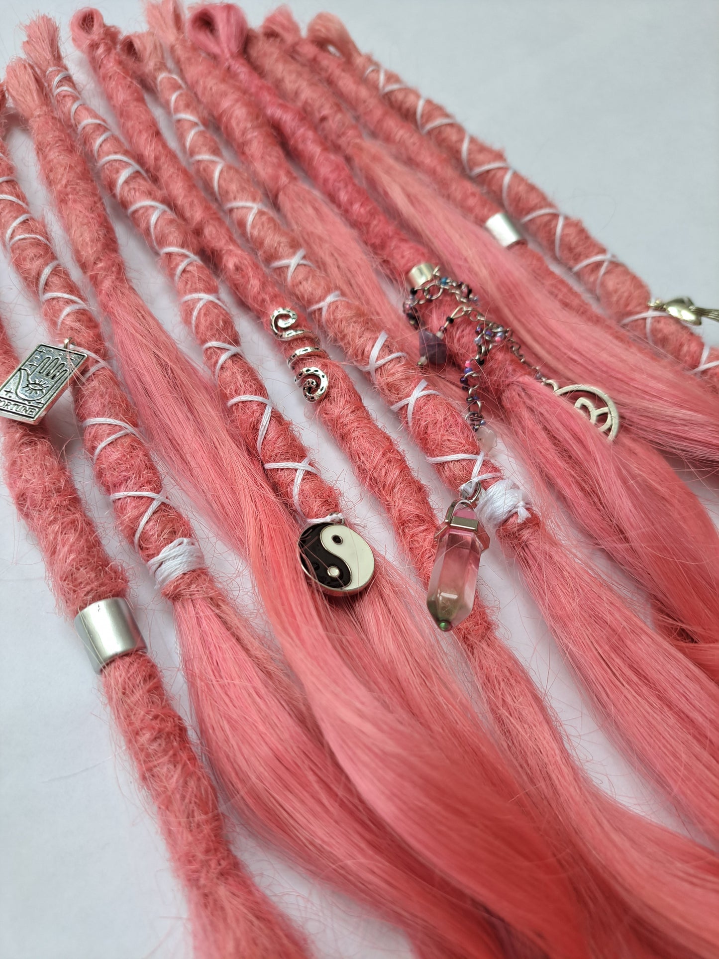 Pink Human Hair Hybrid Locks