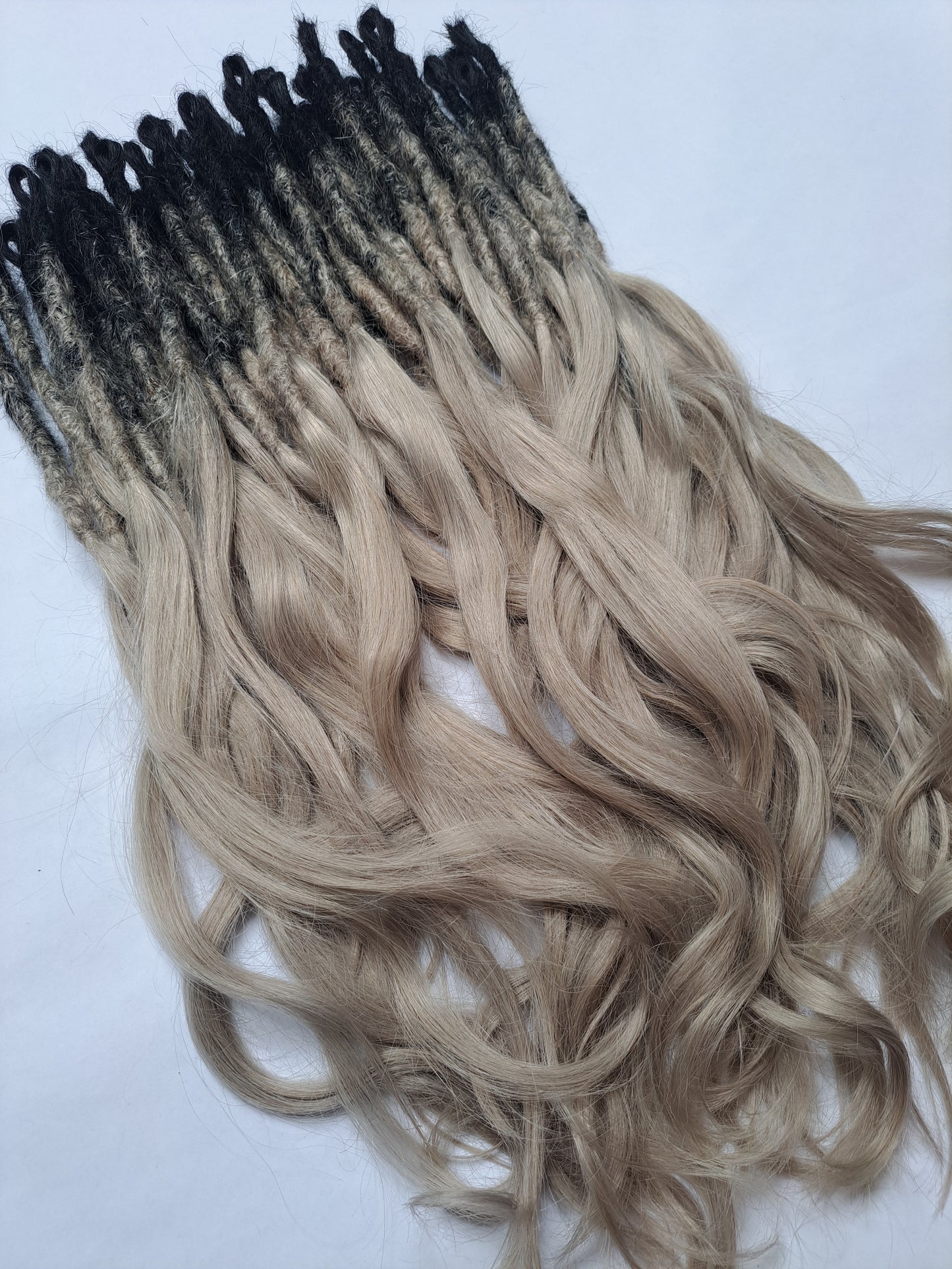 Ombre SHED RESISTANT 100% Human Hair Dread  Loc Extensions w/ extra volume luxe thick full goddess ends - made to order dreadlock extensions (Copy)