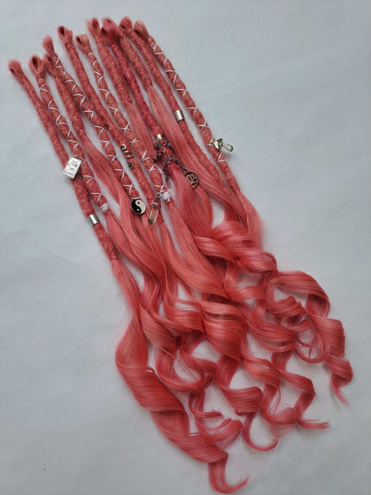 Pink Human Hair Hybrid Locks