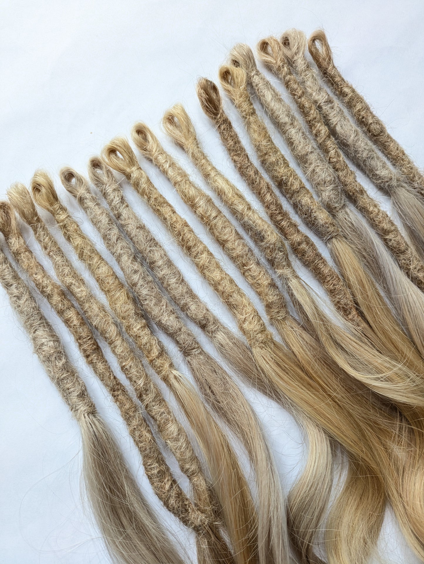 Ready to Ship! Mixed Blonde Human Hair Hybrid Locks