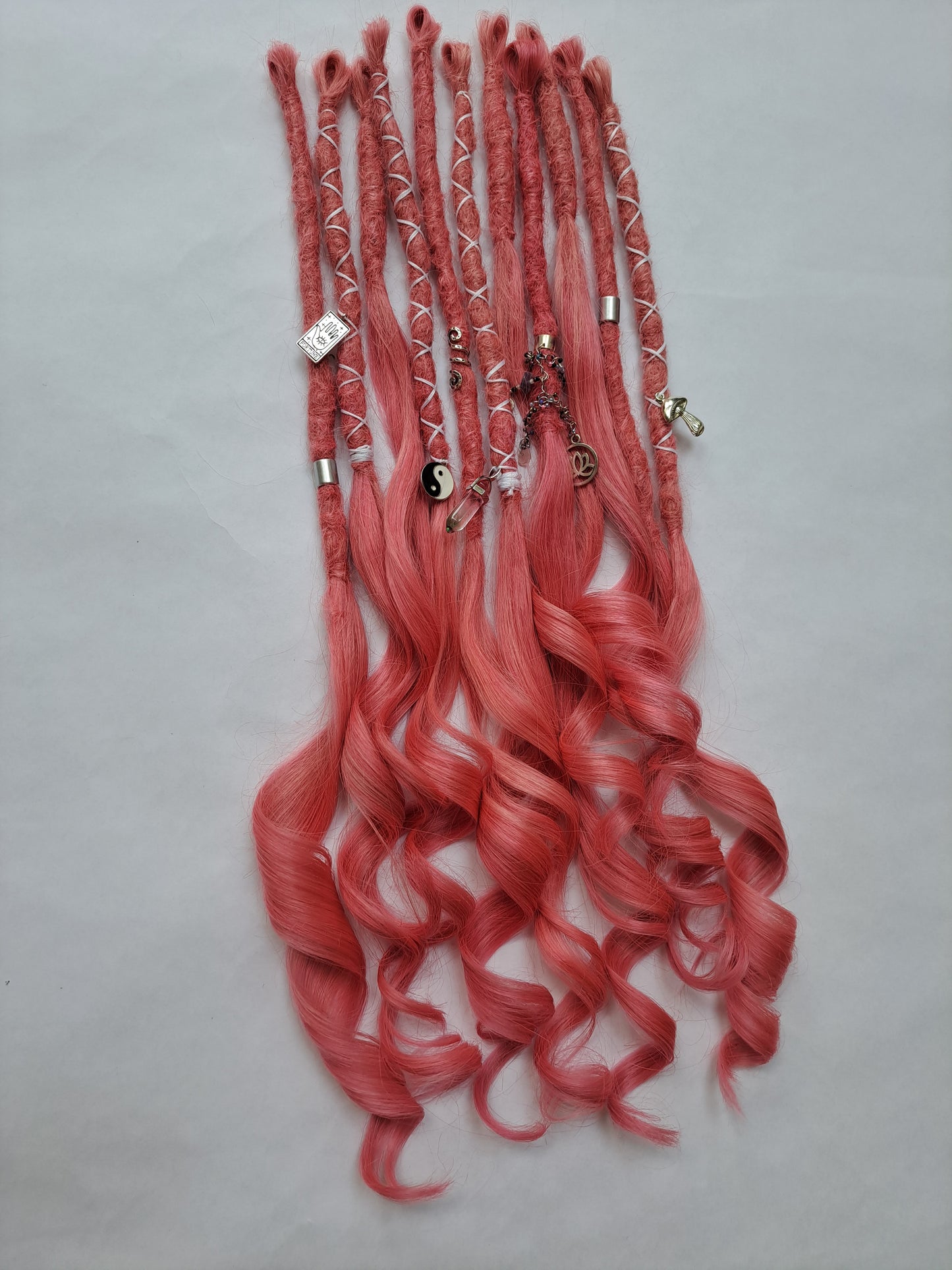 Pink Human Hair Hybrid Locks