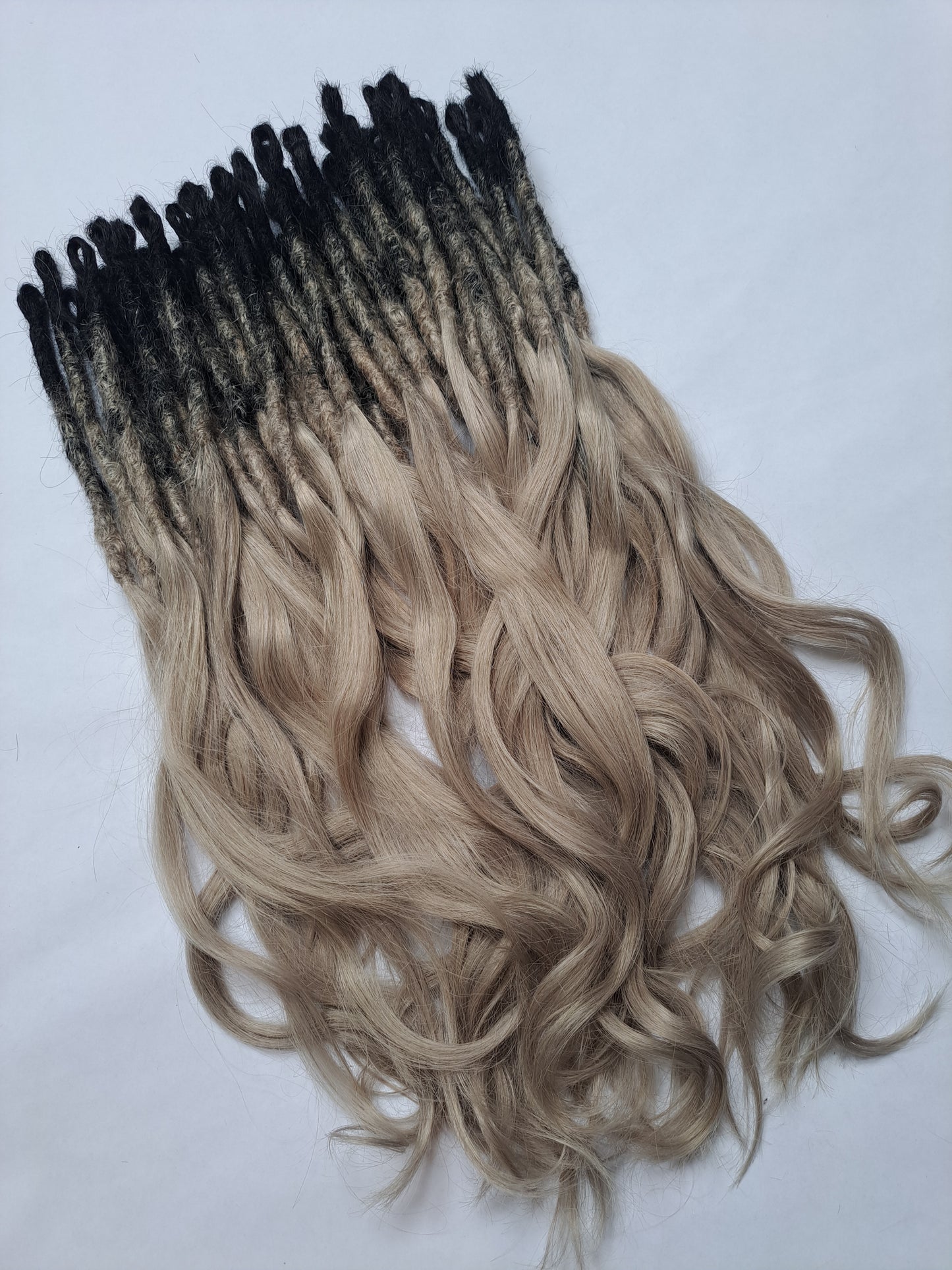 Ombre SHED RESISTANT 100% Human Hair Dread  Loc Extensions w/ extra volume luxe thick full goddess ends - made to order dreadlock extensions (Copy)