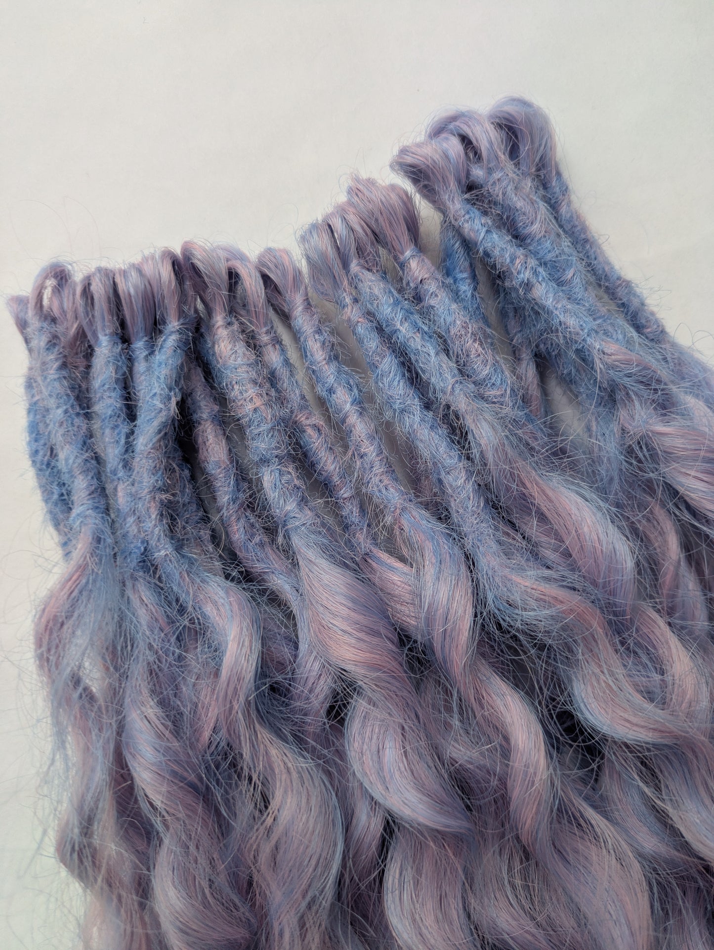 READY TO SHIP Bright Colourful Hybrid Locks - Curly Dreads / Wavy Locs / Ariel Curls