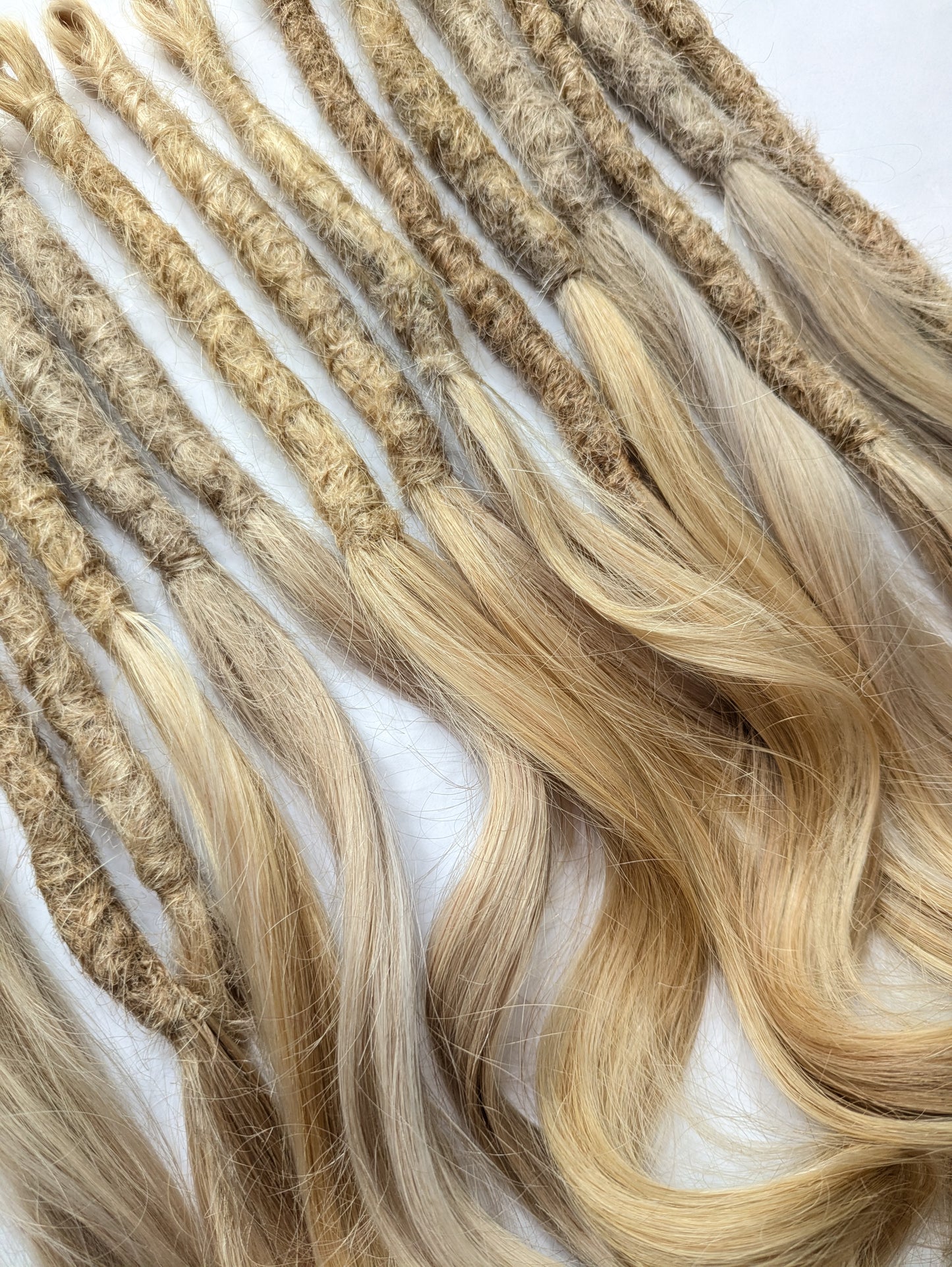 Ready to Ship! Mixed Blonde Human Hair Hybrid Locks