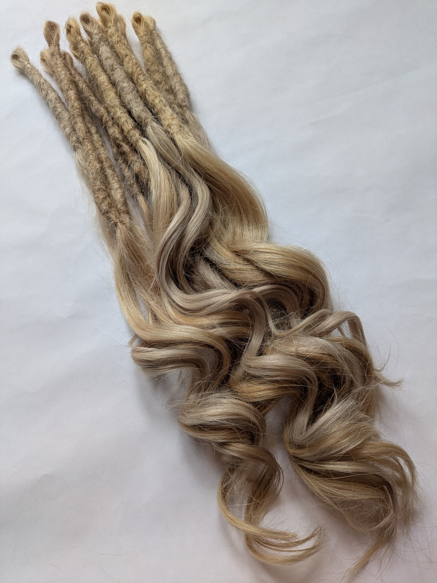 Ready to Ship! Mixed Blonde Human Hair Hybrid Locks