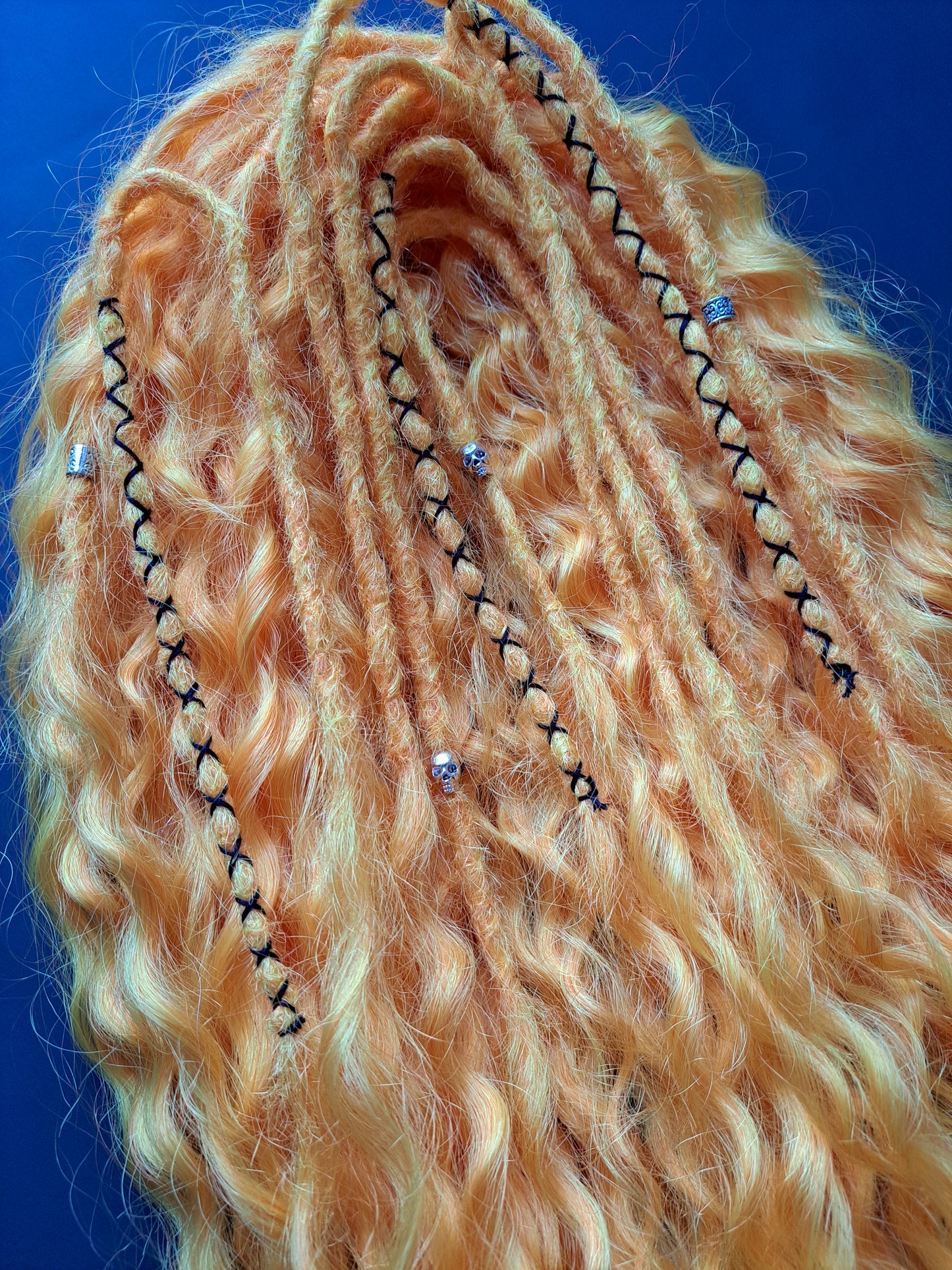 READY TO SHIP! Apricot Yellow Hybrid Locks - Full head of 45 x DE