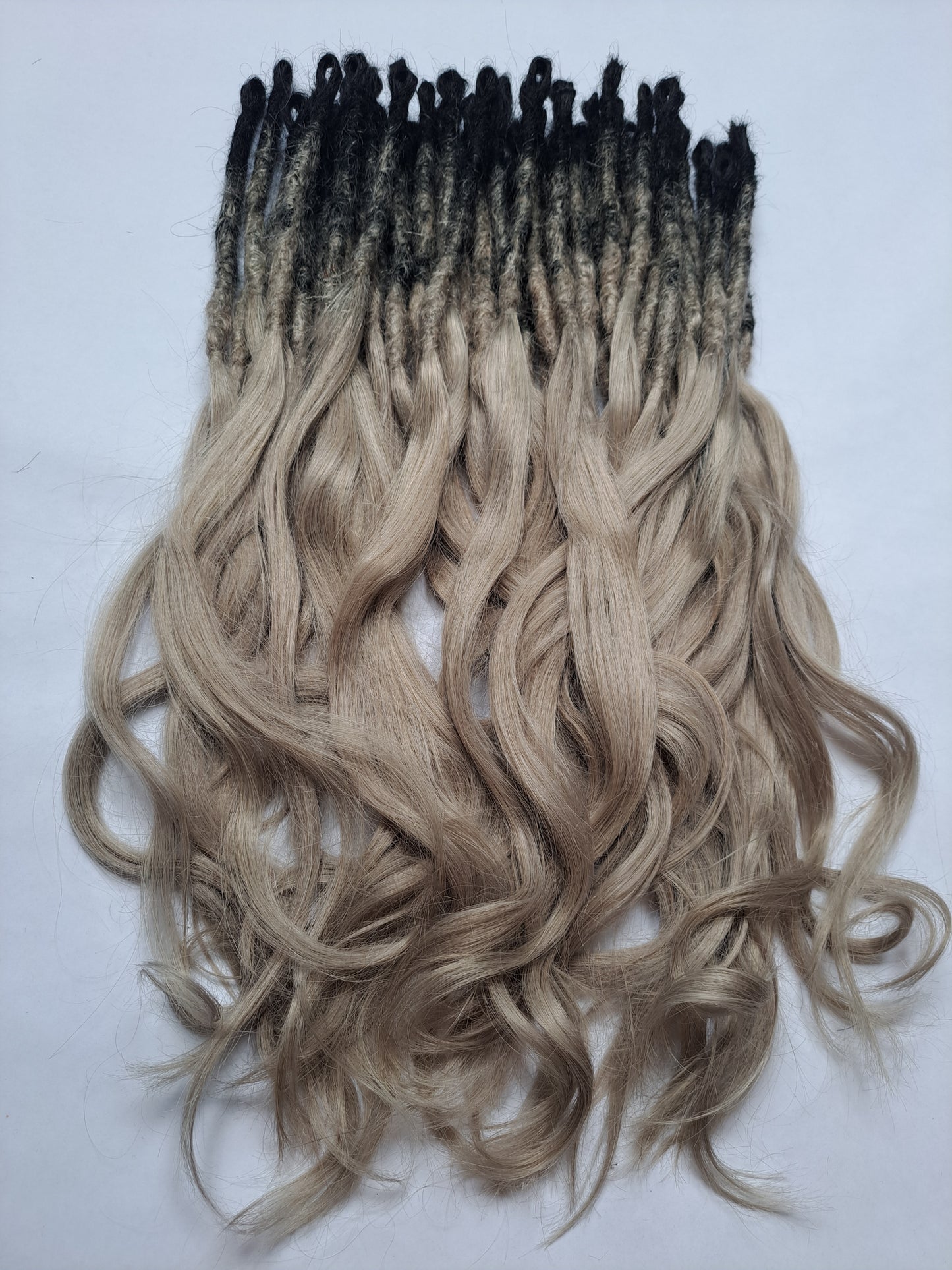 Ombre SHED RESISTANT 100% Human Hair Dread  Loc Extensions w/ extra volume luxe thick full goddess ends - made to order dreadlock extensions (Copy)