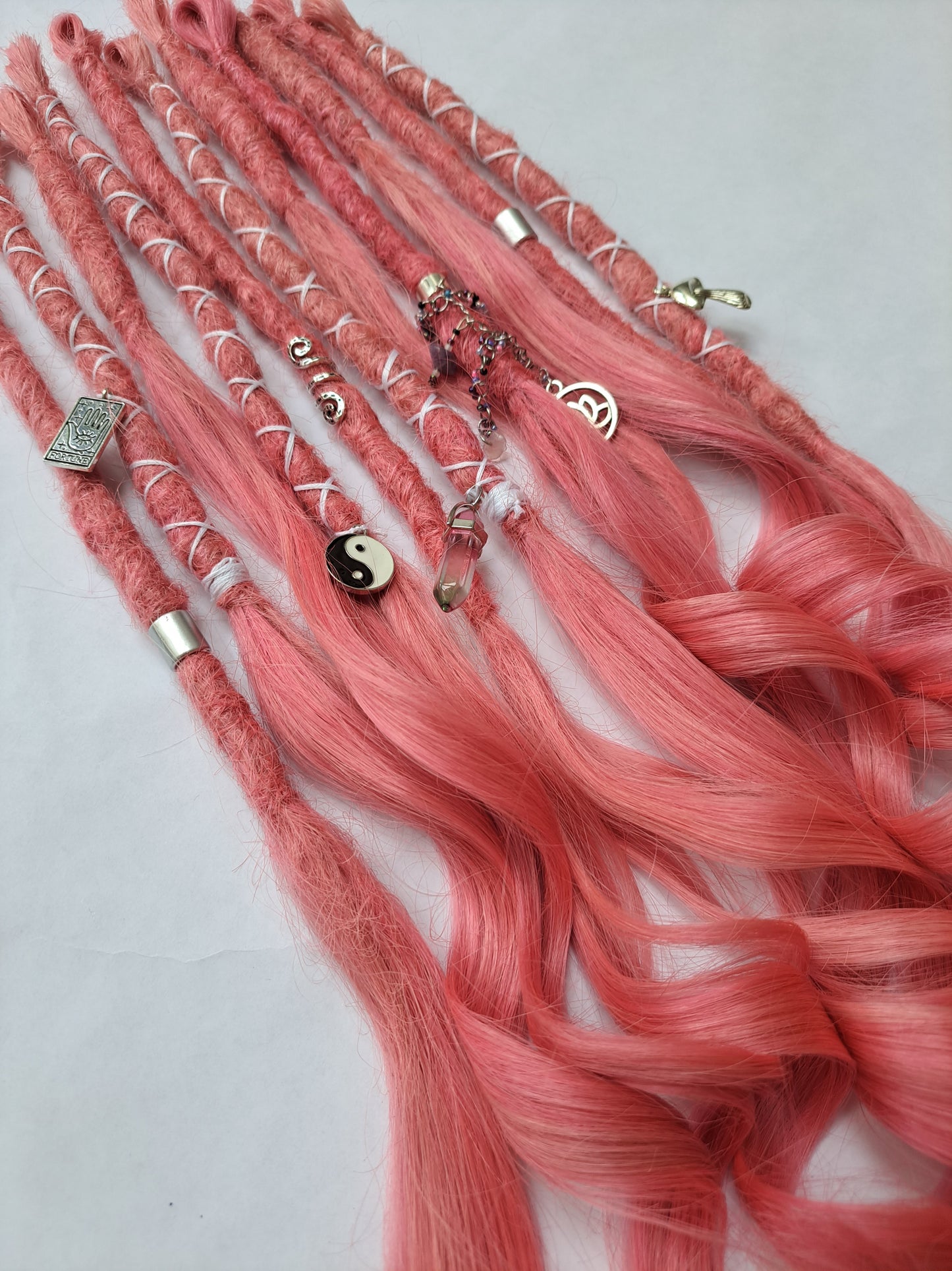 Pink Human Hair Hybrid Locks