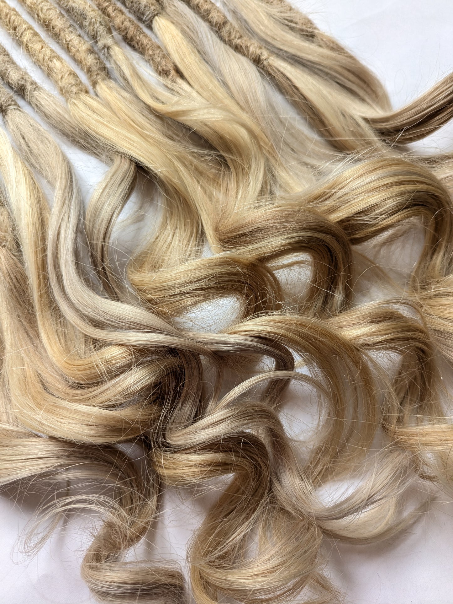 Ready to Ship! Mixed Blonde Human Hair Hybrid Locks