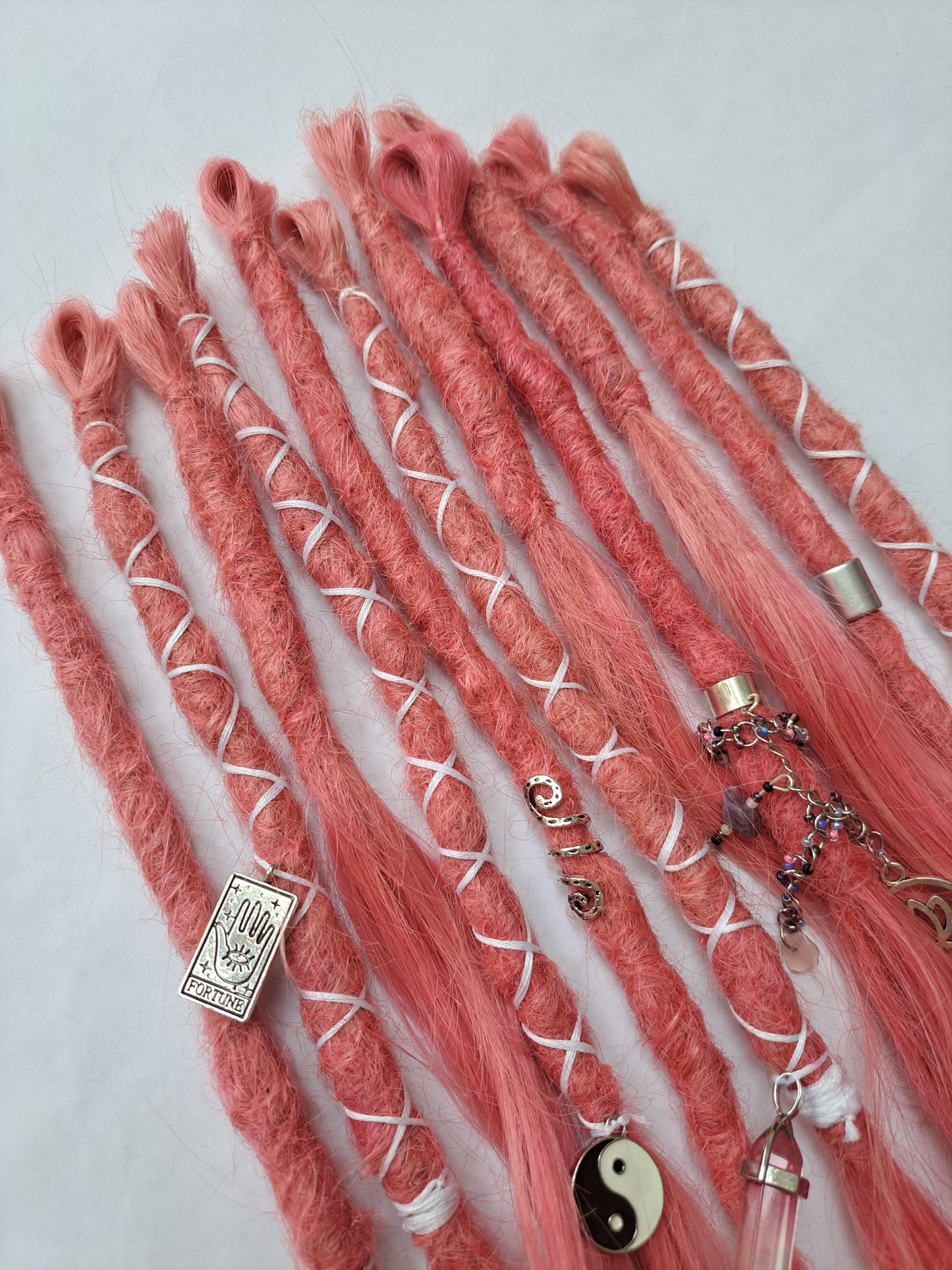 Pink Human Hair Hybrid Locks