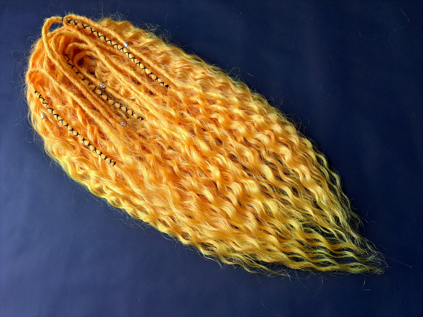 READY TO SHIP! Apricot Yellow Hybrid Locks - Full head of 45 x DE