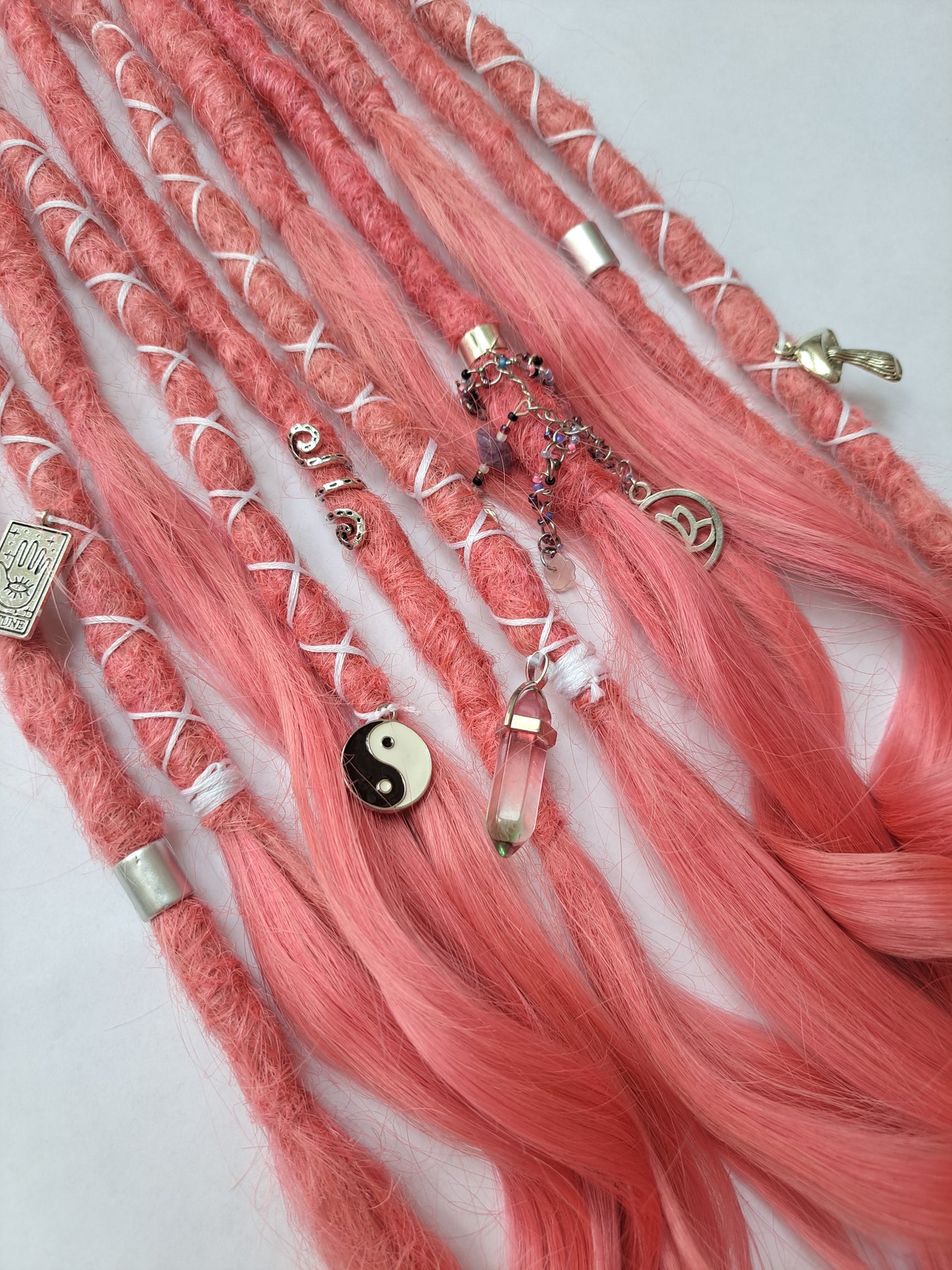 Pink Human Hair Hybrid Locks