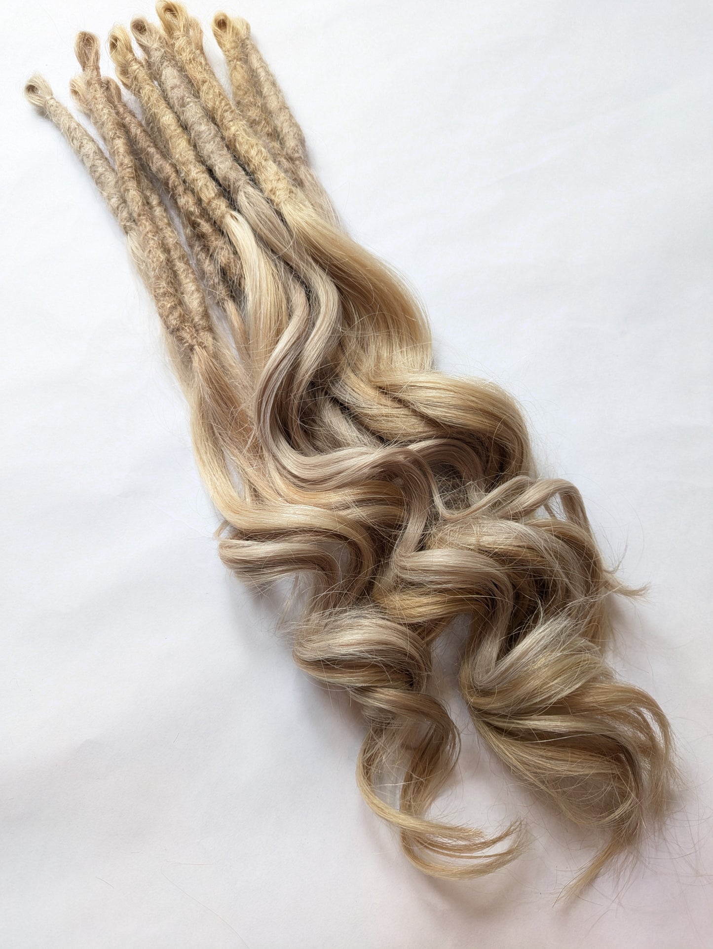 Ready to Ship! Mixed Blonde Human Hair Hybrid Locks