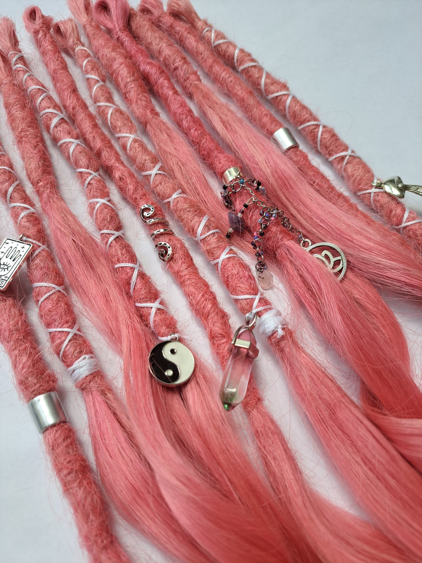 Pink Human Hair Hybrid Locks