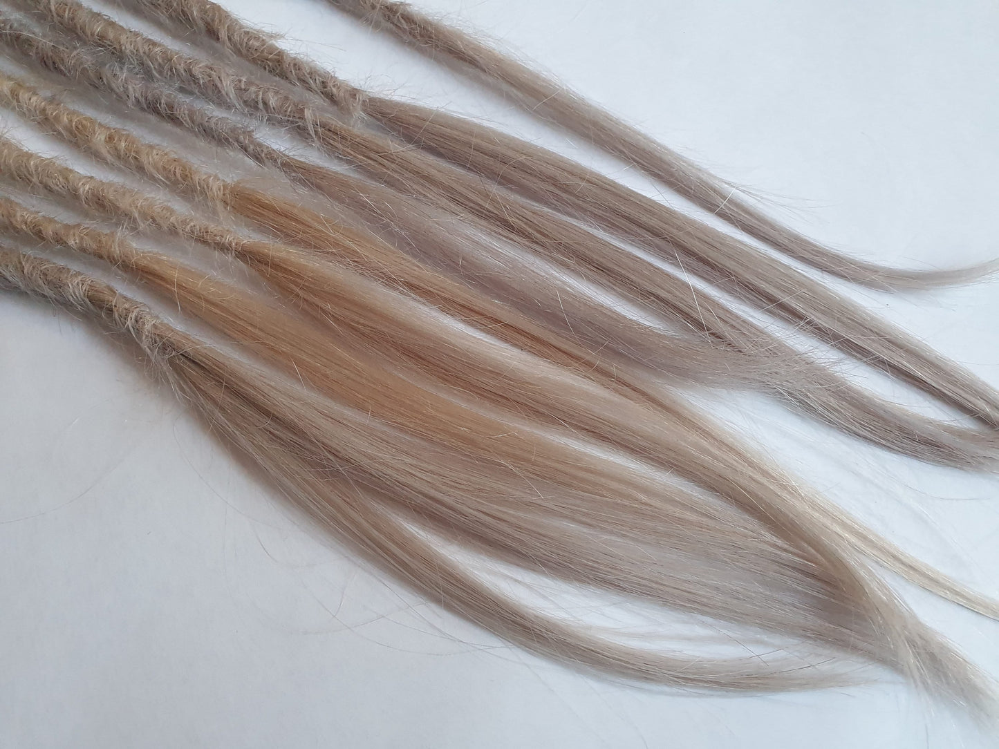 CUSTOM ORDERS Double ended Human Hair Dreadlock Extensions - Made to Order dreads any length or colour -  Dread extenders, handmade, crochet