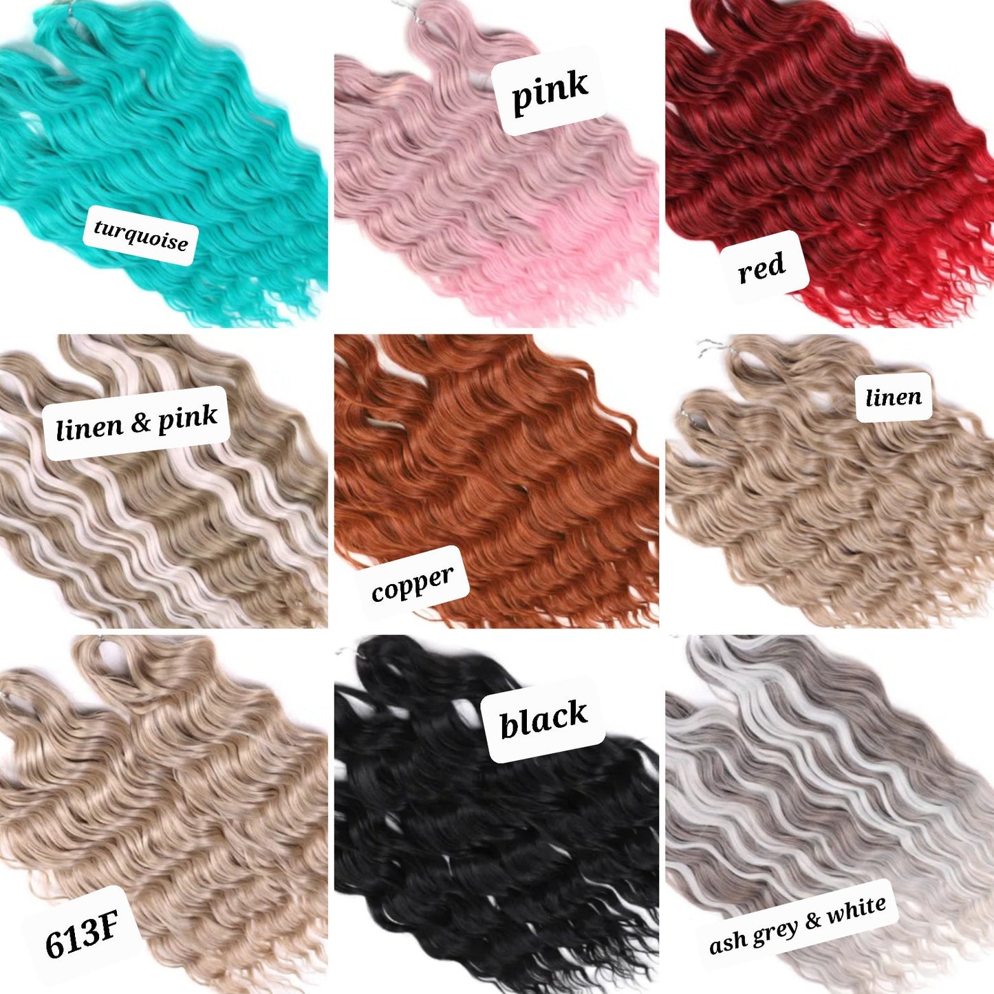 Body Wave Hybrid Locks - Curly Dreads / Wavy Locs / Brushable factory curls made to order in your colour choice!