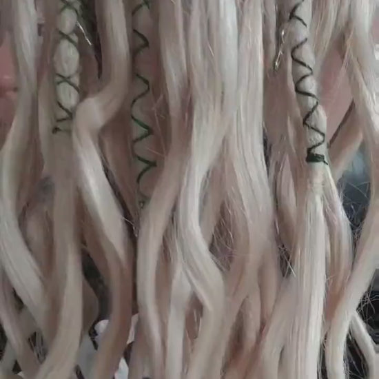 SHED RESISTANT 100% Human Hair Hybrid Locks extra volume luxe goddess ends - made to order SE Single ended dreads - Dreadlock extensions
