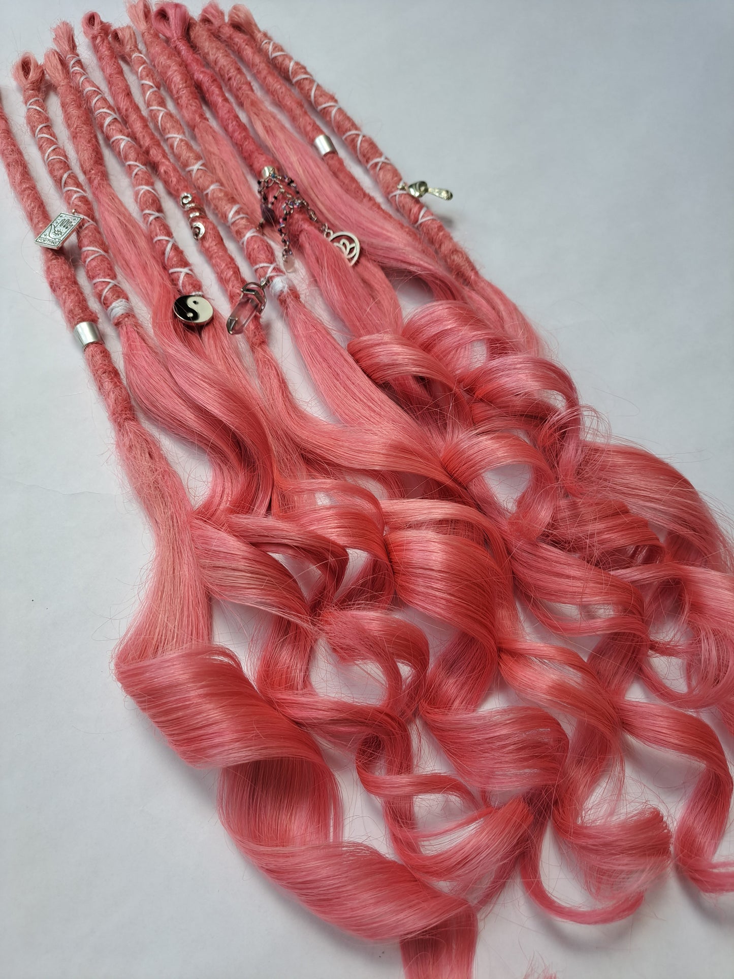 Pink Human Hair Hybrid Locks
