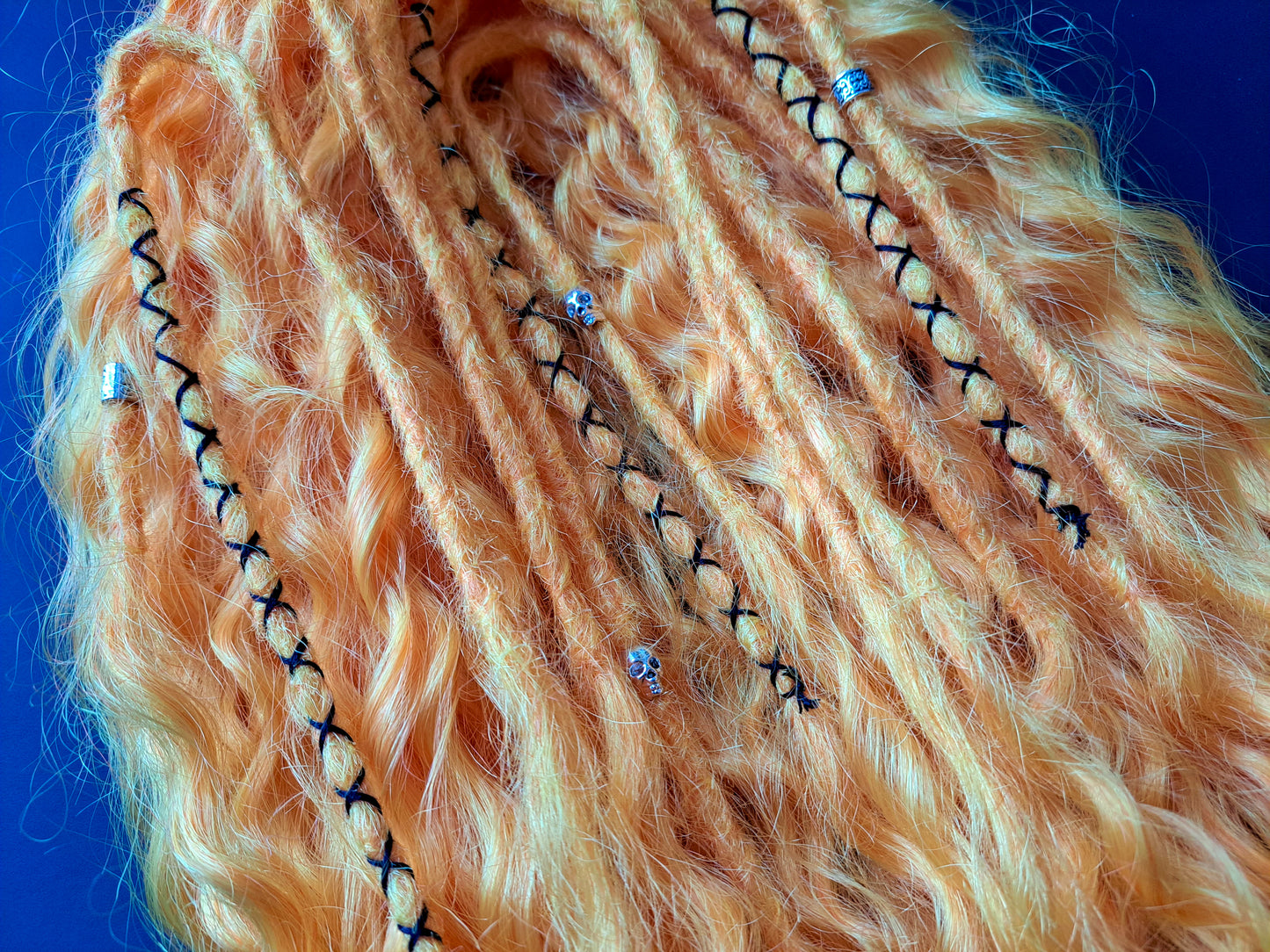 READY TO SHIP! Apricot Yellow Hybrid Locks - Full head of 45 x DE