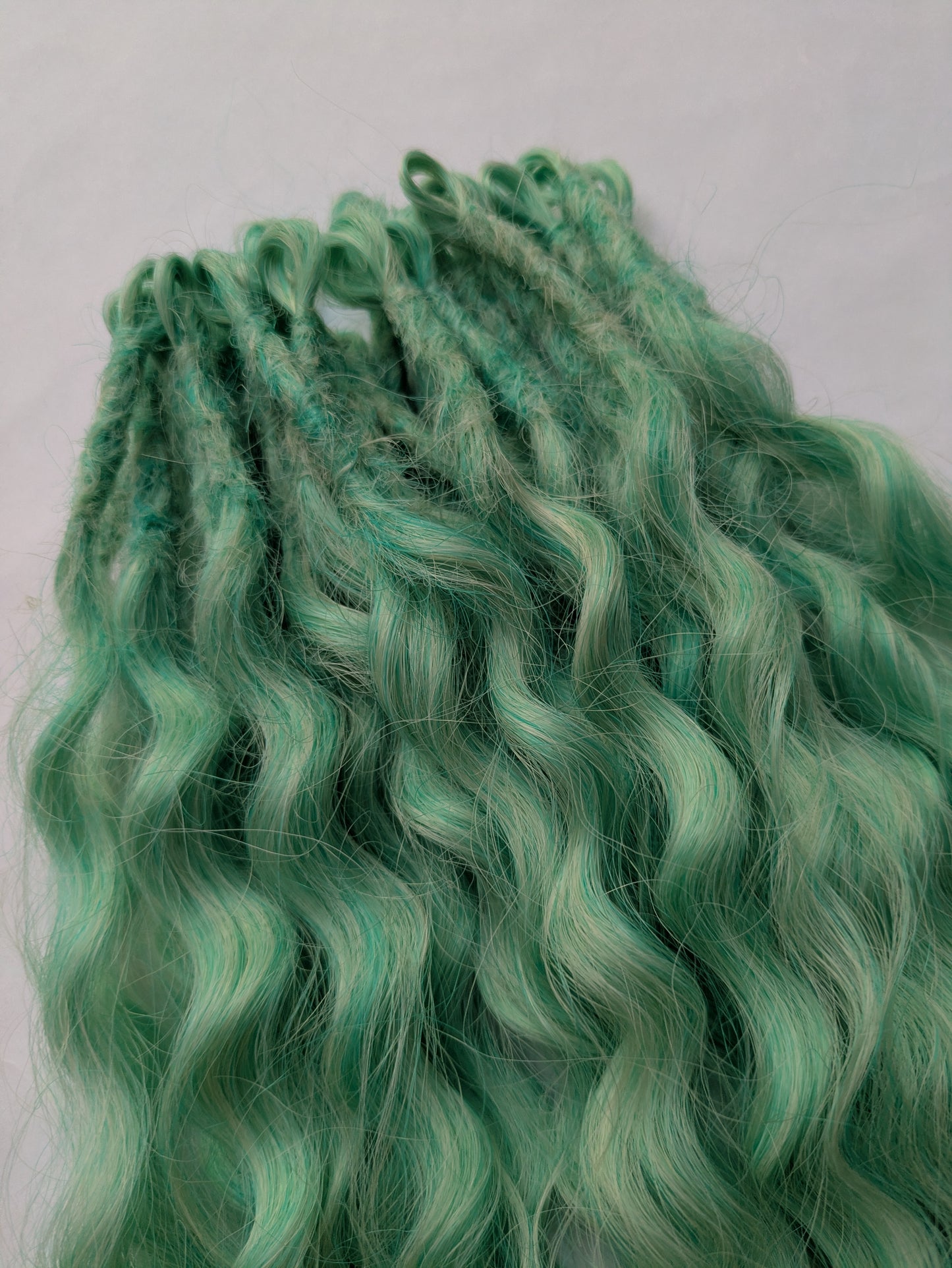 READY TO SHIP Bright Colourful Hybrid Locks - Curly Dreads / Wavy Locs / Ariel Curls