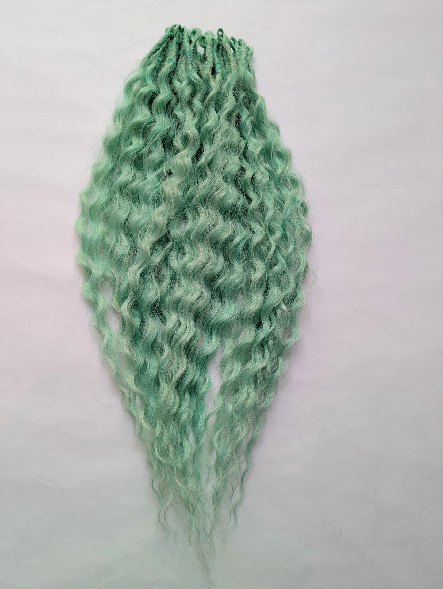 READY TO SHIP Bright Colourful Hybrid Locks - Curly Dreads / Wavy Locs / Ariel Curls