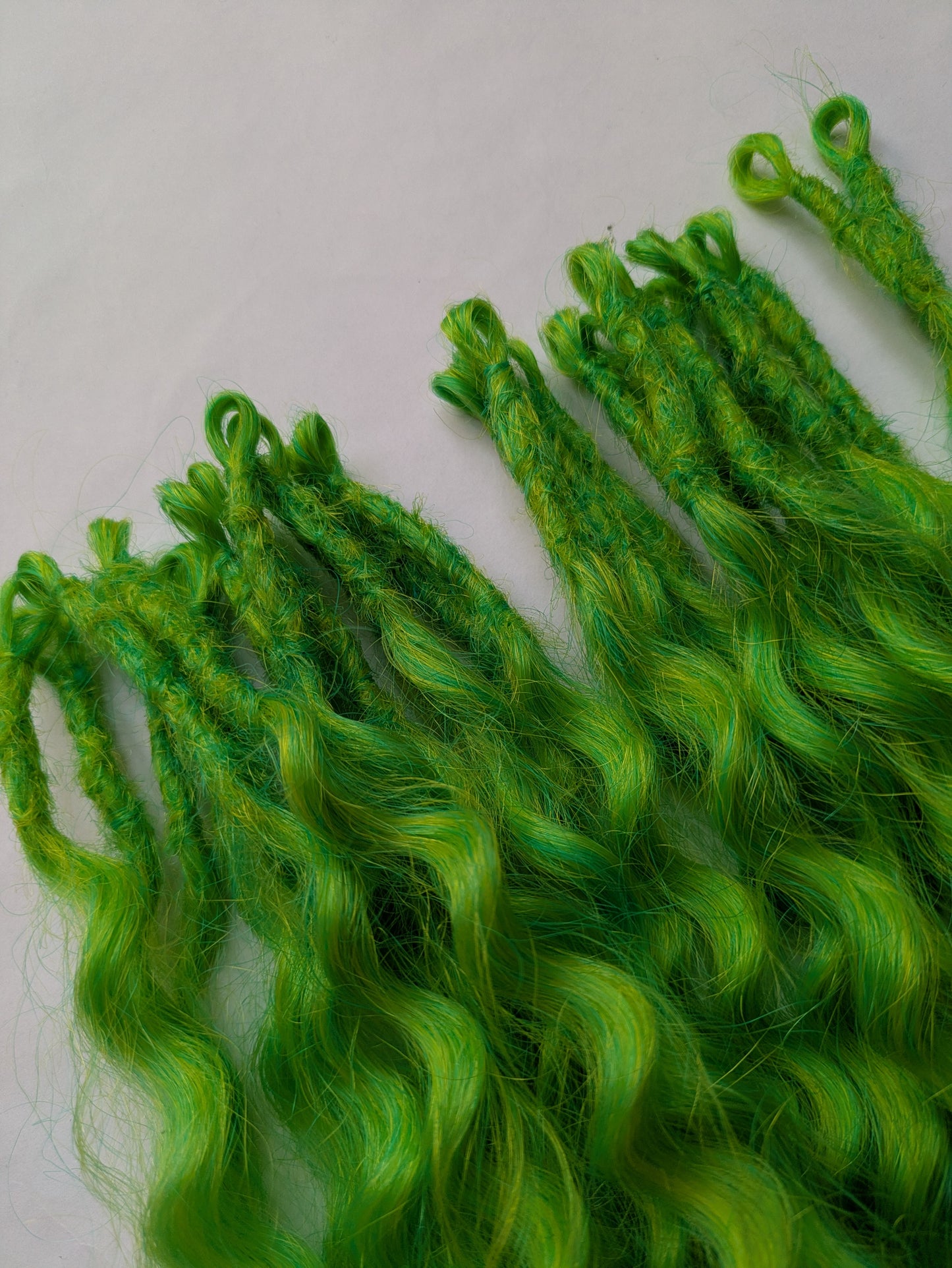 READY TO SHIP Bright Colourful Hybrid Locks - Curly Dreads / Wavy Locs / Ariel Curls