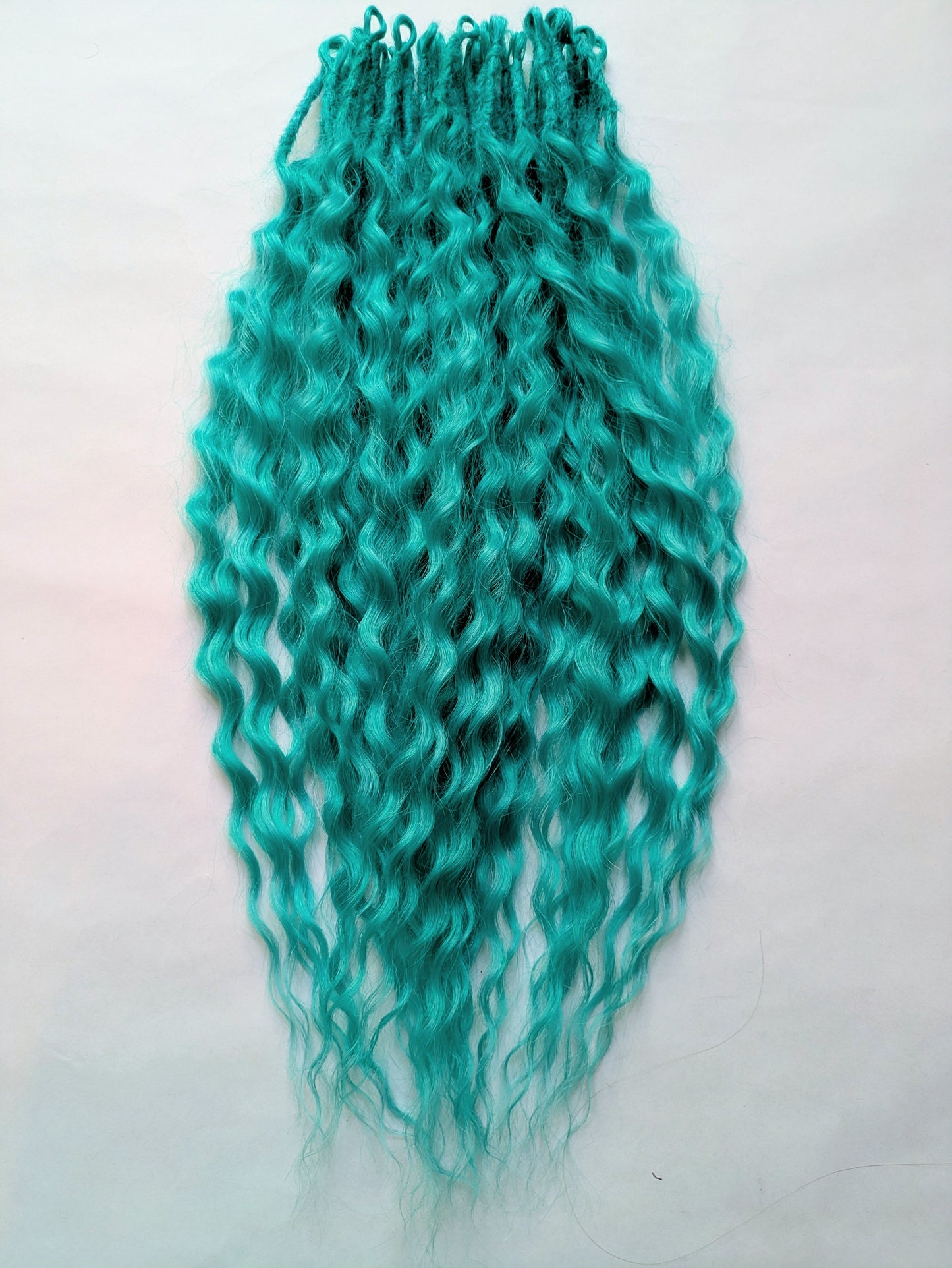 READY TO SHIP Bright Colourful Hybrid Locks - Curly Dreads / Wavy Locs / Ariel Curls
