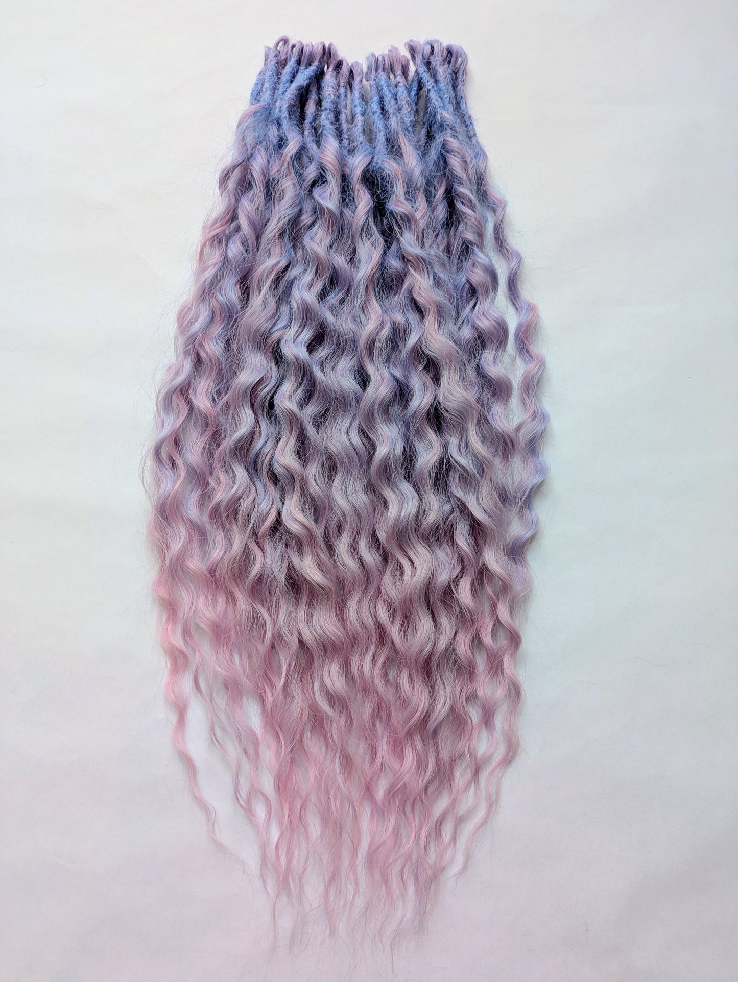 READY TO SHIP Bright Colourful Hybrid Locks - Curly Dreads / Wavy Locs / Ariel Curls