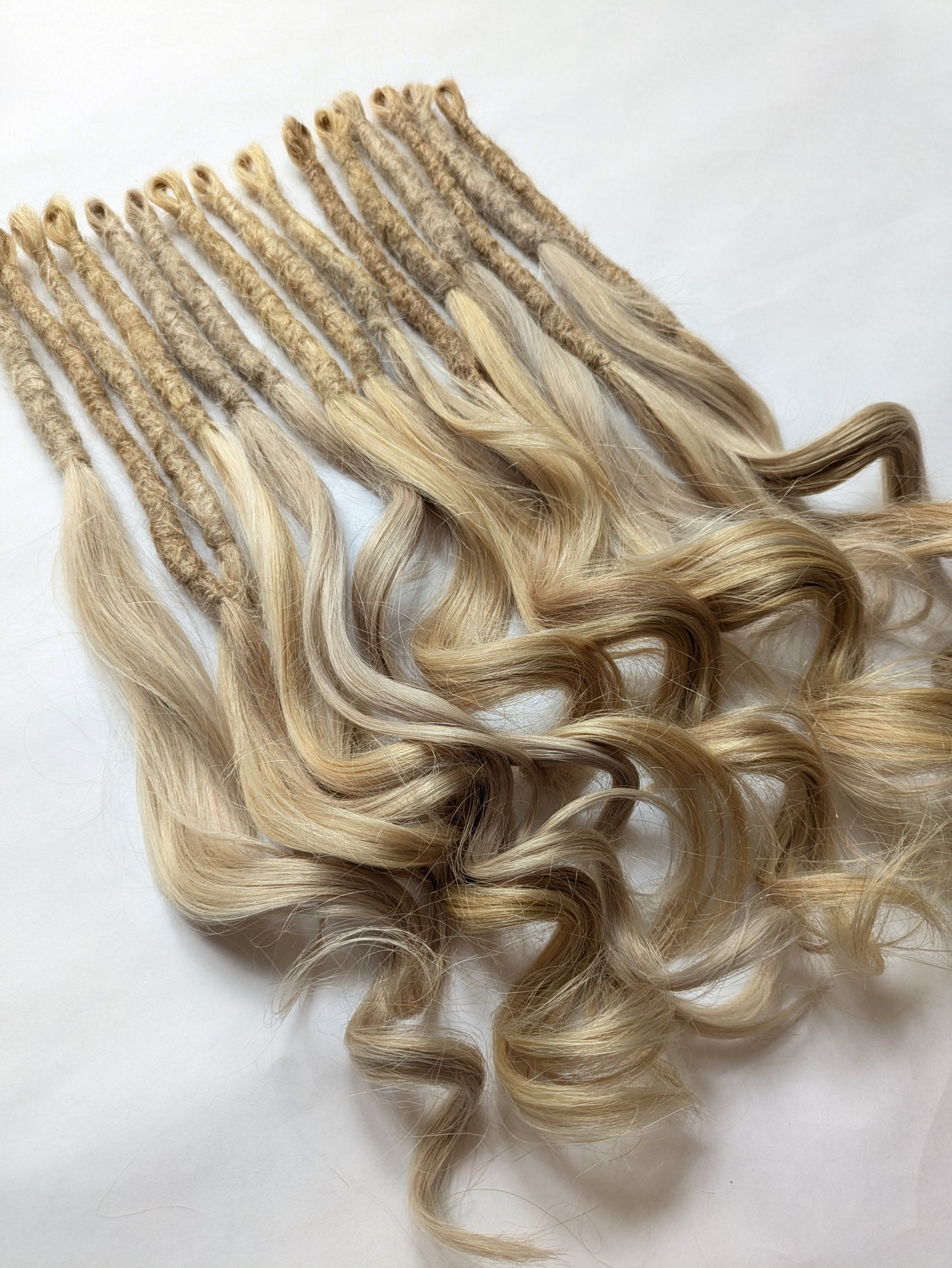 Ready to Ship! Mixed Blonde Human Hair Hybrid Locks